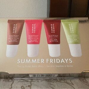 Summer Fridays Limited-Edition Lip Butter Balm Minis Set - 4 Sheer Shades NIB